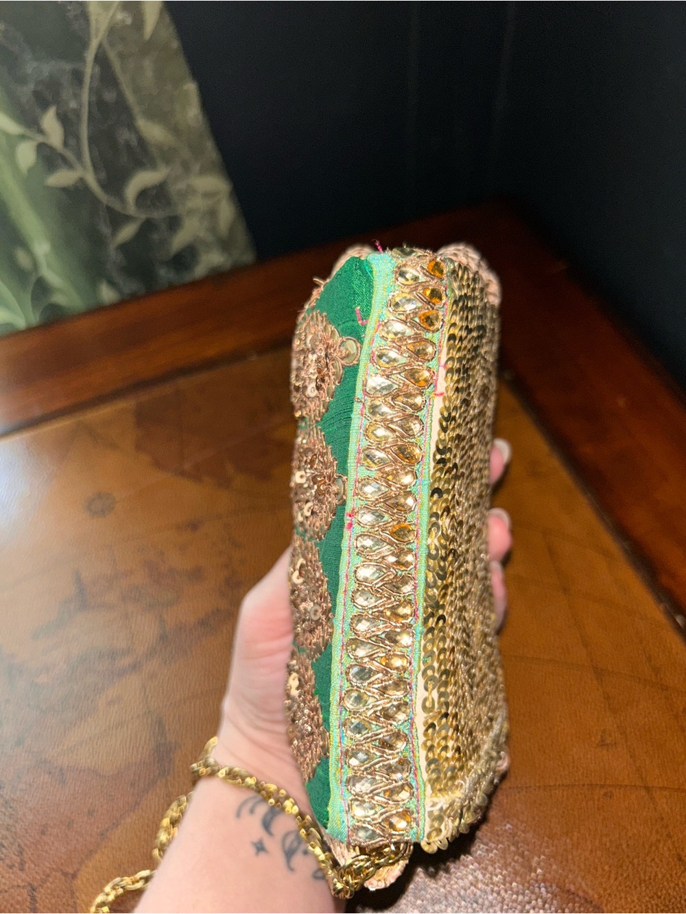 Bridal Potli Bag: Beaded Indian Wedding Purse -EUC- - Picture 13 of 14